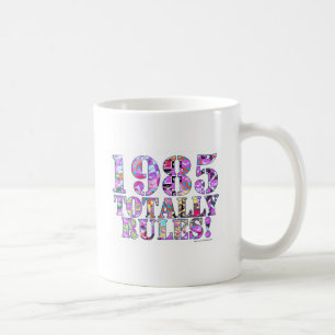 1985 Total Regler Funny Retro Classic Logotyp Kaffemugg