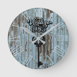 1985 Vintage Akrylväggslås Rund Klocka