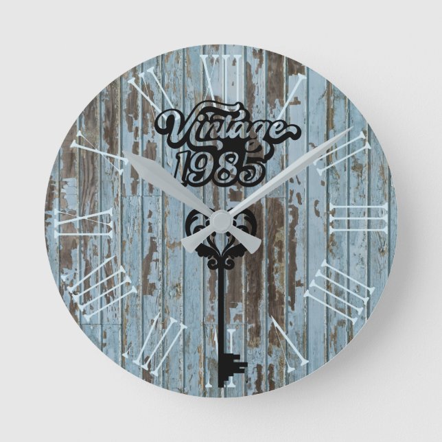 1985 Vintage Akrylväggslås Rund Klocka (Framsida)