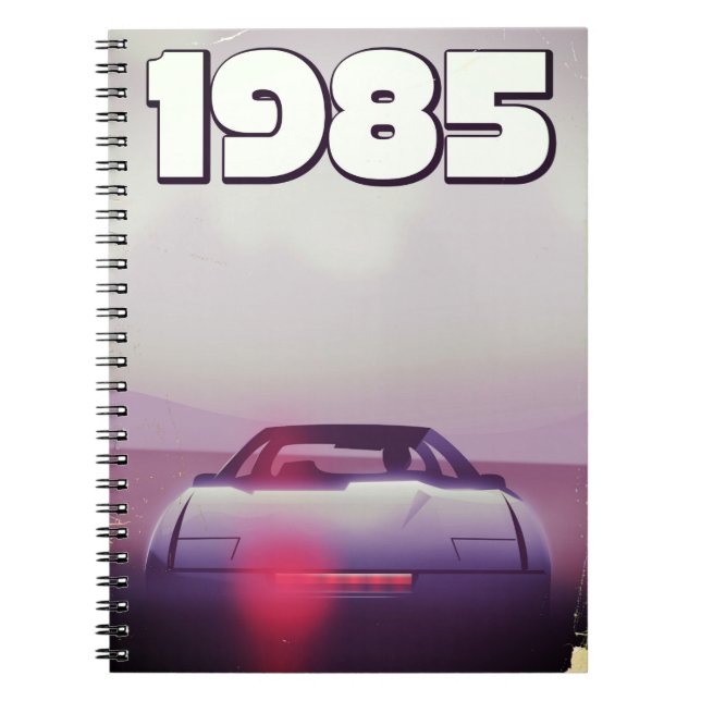 1985 vintage-superbilposter anteckningsbok (Framsidan)