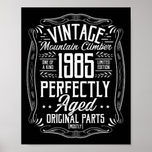 1985 Vintage Vandring Berg Retro Vandrare Född I Poster