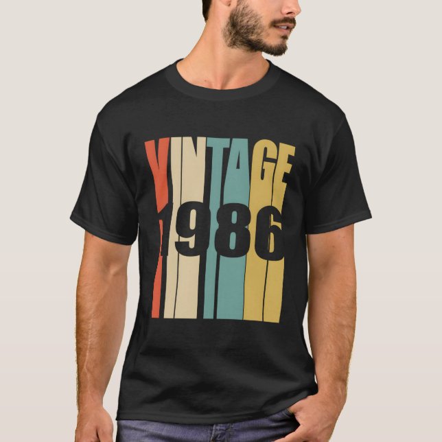 1986 37 års gammal dag 1986 37 t shirt (Framsida)