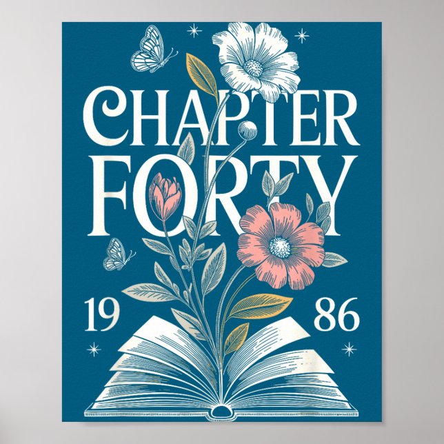 1986 Kapitel Fyrtio 40-årsillustration Poster (Framsidan)