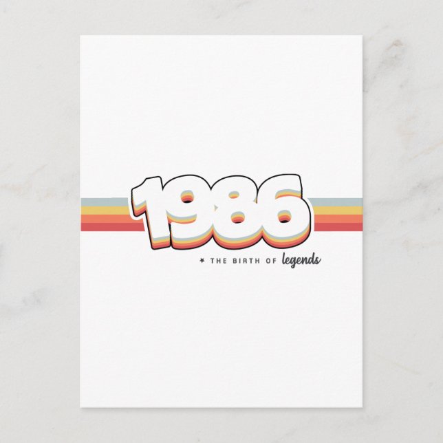 1986 Legender föds Vykort (Framsida)