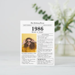 1986 Tidningspartajpresent Vykort
