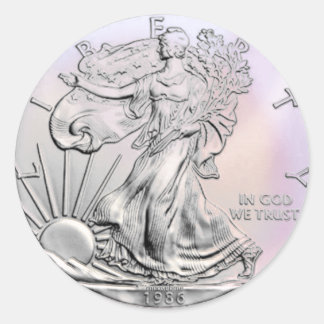 1986 U.S. Silver Eagle Runt Klistermärke