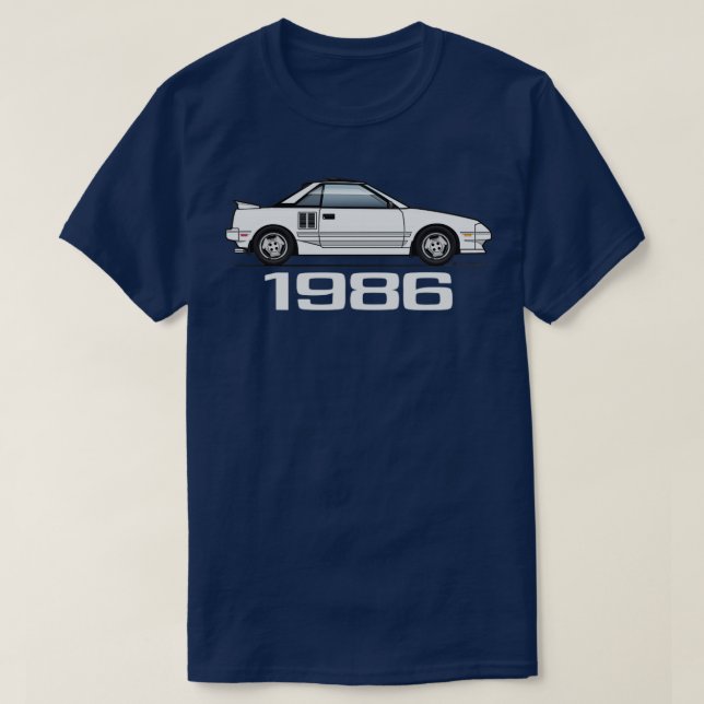 1986 Vit T Shirt (Design framsida)