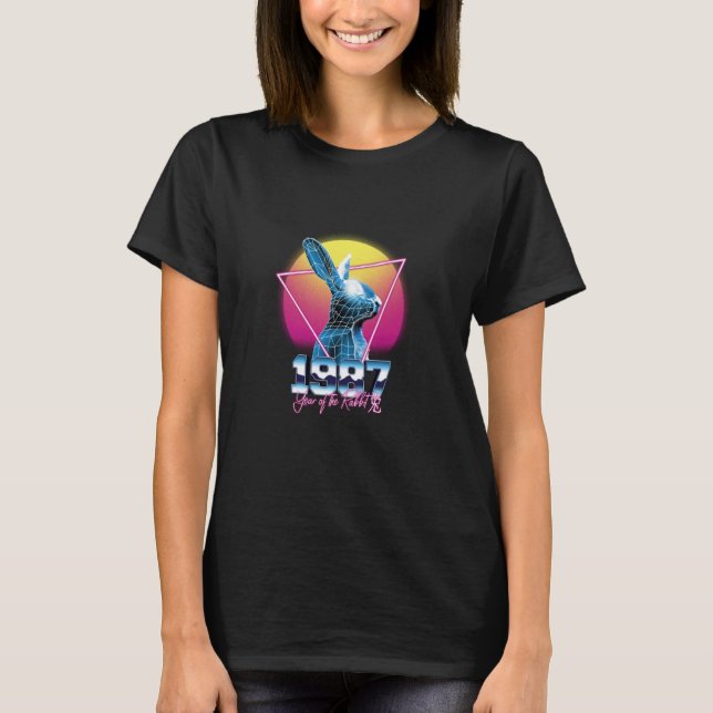 1987 År 2002 för kaninskt zodiak T Shirt (Framsida)