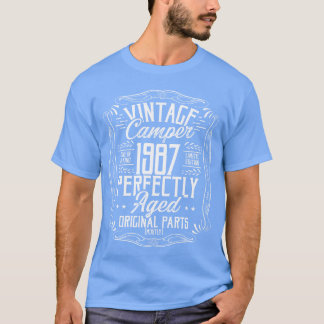 1987 Födelsedagsidé Camper Scout Camping 1987 pres T Shirt