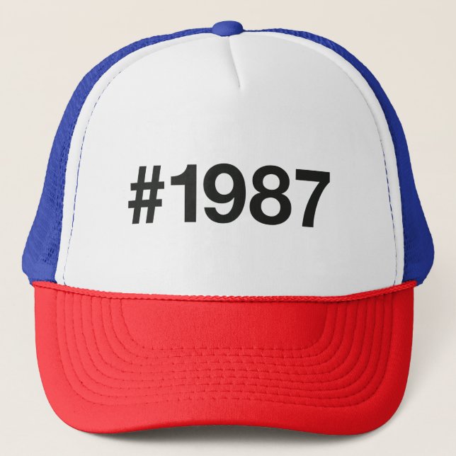 1987 Hashtag 38 födelsedagsdagen Keps (Framsida)
