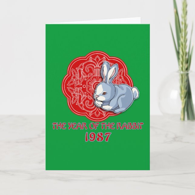 1987 Kaningiffarnas år Helgkort (Framsida)