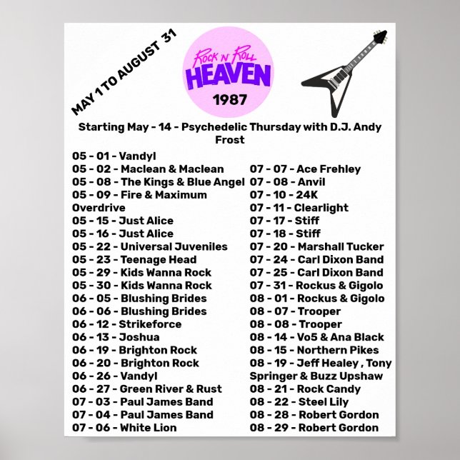 1987 - STEN'N'ROLL HEAVEN (DEL 2) POSTER (Framsidan)