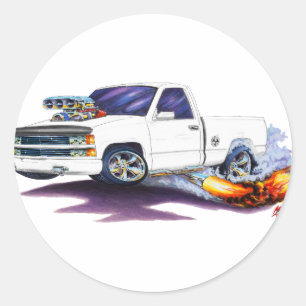 1988-98 Silverado WhiteTruck Runt Klistermärke