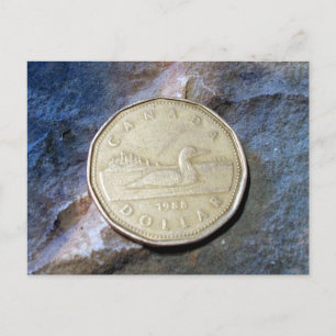 1988 Canadian Loonie Postcard Vykort
