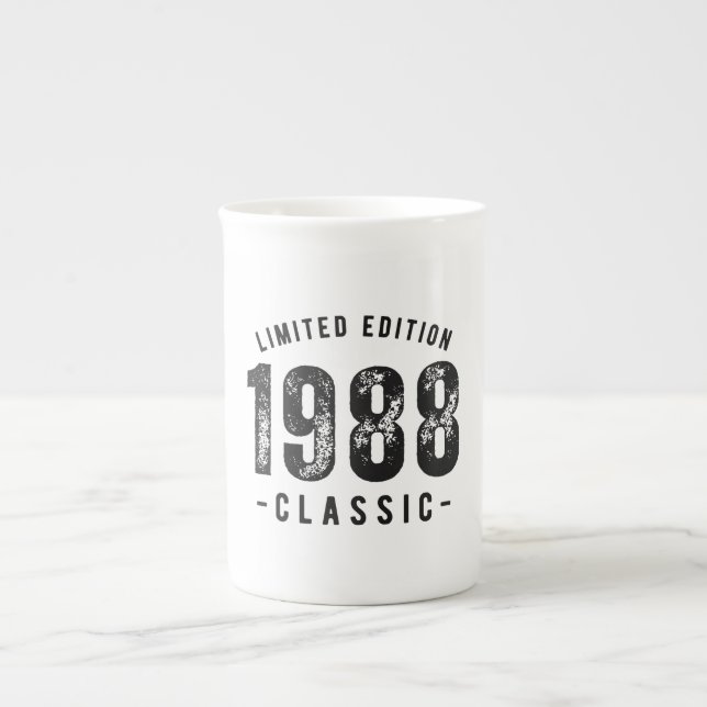 1988 Klassiskt Födelseår Benporslin Mugg (Framsidan)