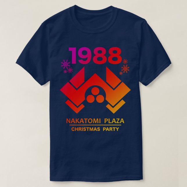 1988 Nakatomi Plaza Jul Party T Shirt (Design framsida)