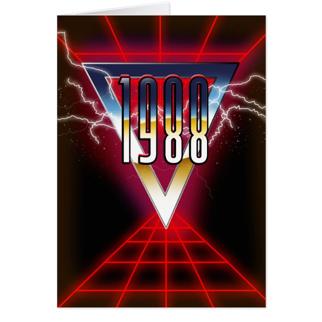 1988 Tech noir-grafik Hälsningskort (Framsidan)