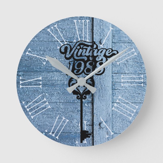 1988 Vintage Akrylväggslås Rund Klocka (Framsida)