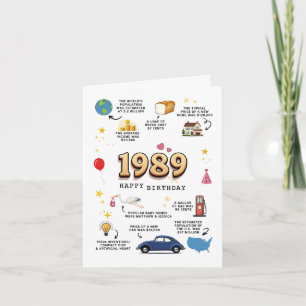 1989 års födelsedagskort för son och dotter kort
