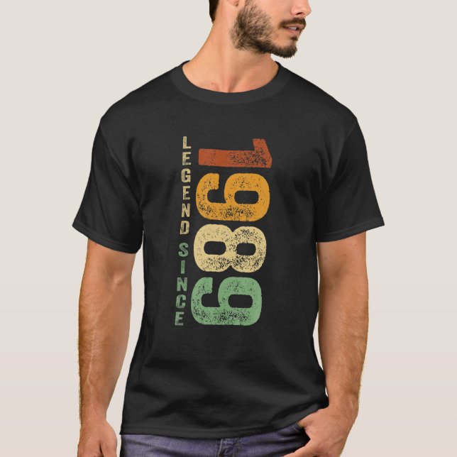 1989 års födelsedagslängd sedan 1989 gåvor födda 1 t shirt (Framsida)