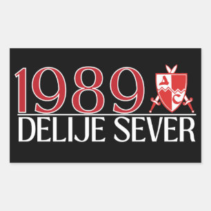 1989 Delije Sever Rektangulärt Klistermärke