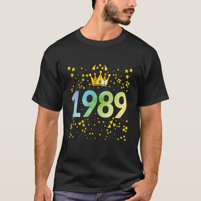1989 Födelsedag 1989 Årsdag 1 T Shirt (Framsida)