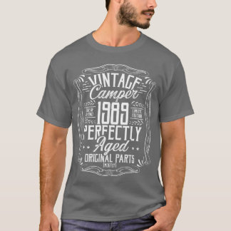 1989 Födelsedagsidé Camper Scout Camping 1989 retr T Shirt