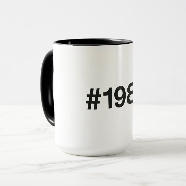 1989 Hashtag 36 födelsedagsdagen Mugg (Framsida vänster)
