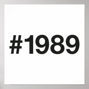 1989 Hashtag 36 födelsedagsdagen Poster