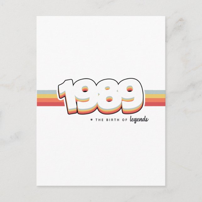 1989 Legender föds Vykort (Framsida)