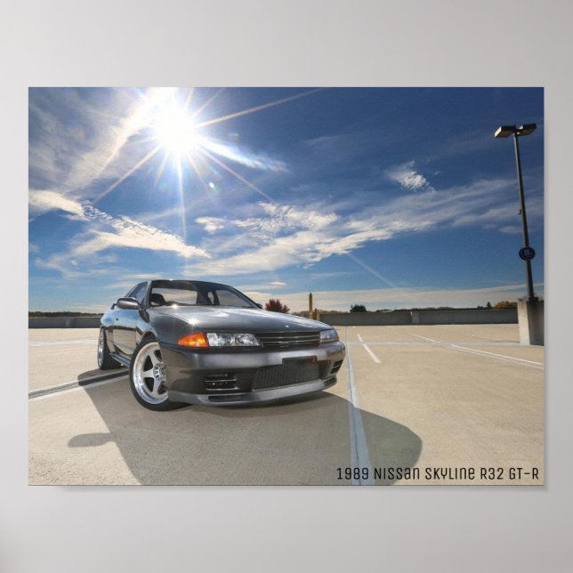 1989 NISSAN SKYLINE R32 GT-R-Poster Poster (Framsidan)