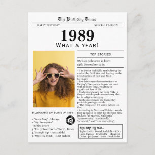 1989 Tidningsfödelsedag Vykort