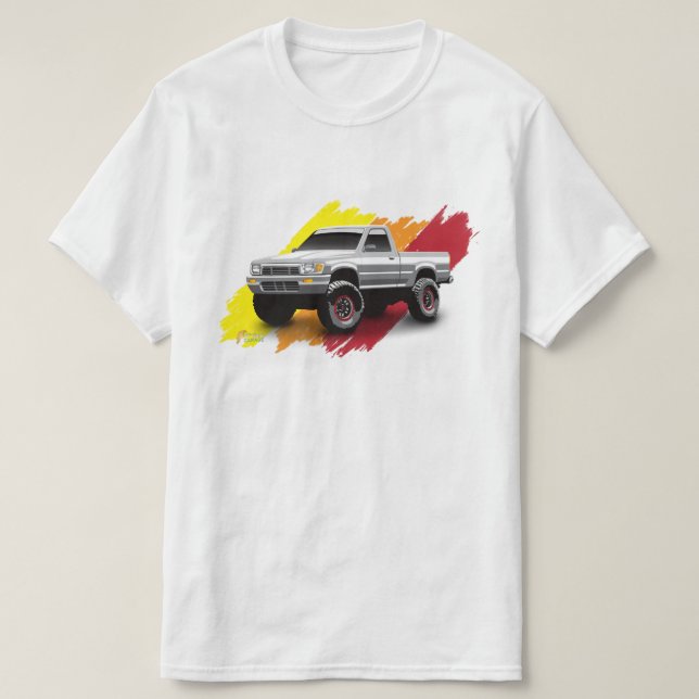 1989 Toyota Pickupare Lastbil 4x4 T-Shirt (Design framsida)