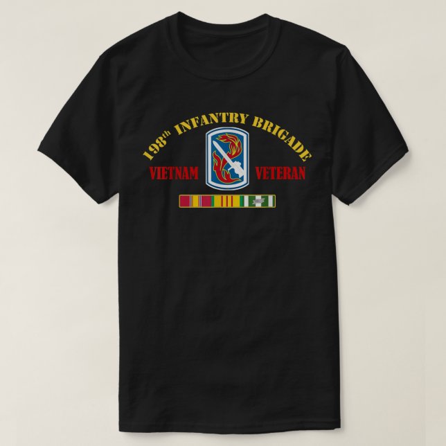 198:e infanteribrigaden Vietnam Veteranerna Da T Shirt (Design framsida)