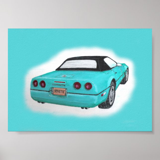 1990 Corvette-affisch Poster (Framsidan)