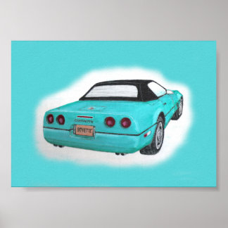 1990 Corvette-affisch Poster