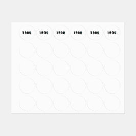 1990 Födelsedagsdekaler Rund Klistermärkeshäfte | Klistermärke