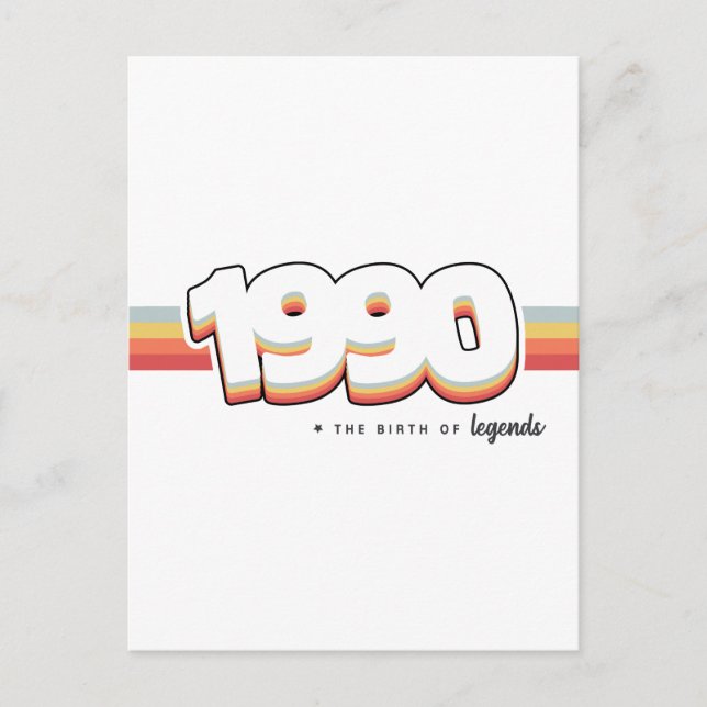 1990 Legender föds Vykort (Framsida)