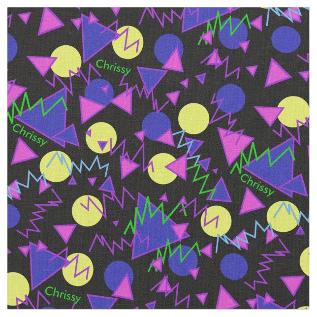 1990 retro anpassningsbarnamntyg tyg (Närbild)