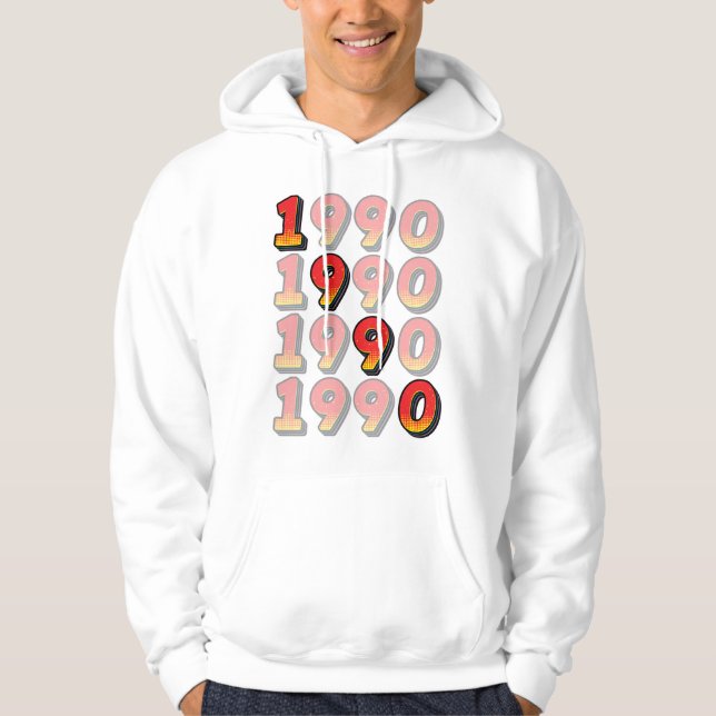 1990 Retrodesign Hoodie (Framsida)