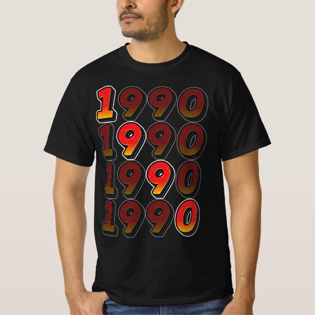 1990 Retrodesign T Shirt (Framsida)