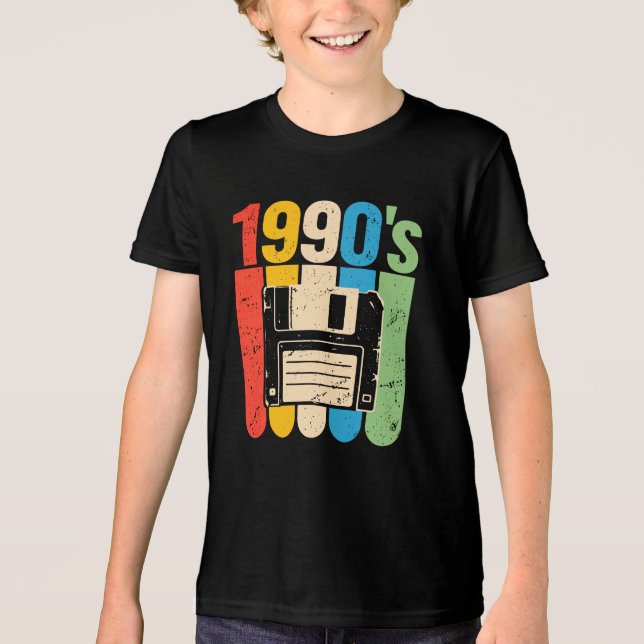 1990-tal retro diskett datornostalgi t shirt (Framsida)