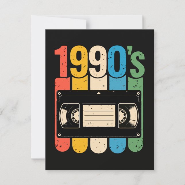 1990-tal retro VHS nostalgi Inbjudningar (Framsida)