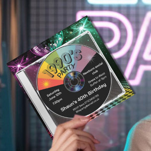 1990-talet party, 1990-talet, 1990-talet, 1990-tal inbjudningar