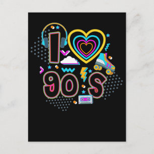 1990-talets Girl Music Party Roller Skating Disco Vykort