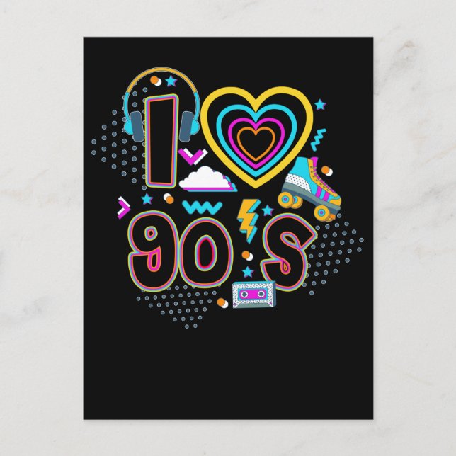 1990-talets Girl Music Party Roller Skating Disco Vykort (Framsida)