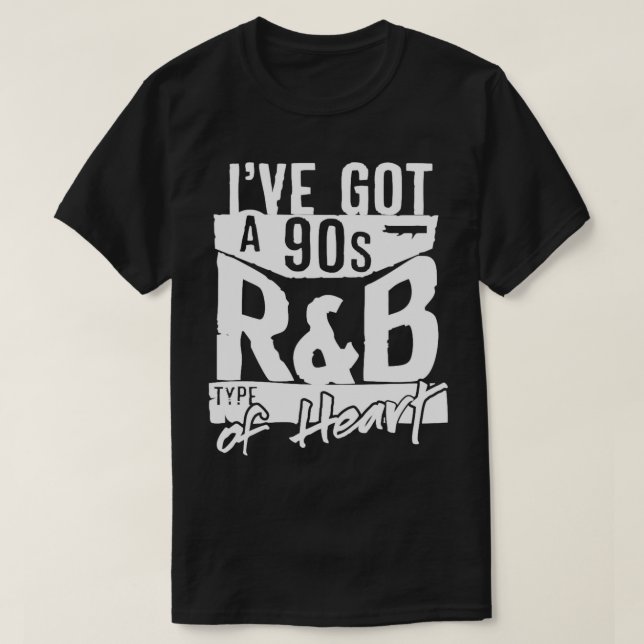 1990-talets R&B Throwback Heart Quote Kärlek Sång  T Shirt (Design framsida)