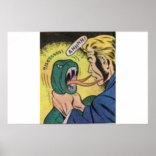 1990-talets tecknader för vintage av skräck Klas Poster