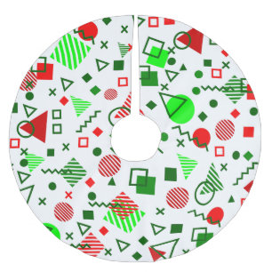 1990-talets vita jultomte julgransmatta borstad polyester