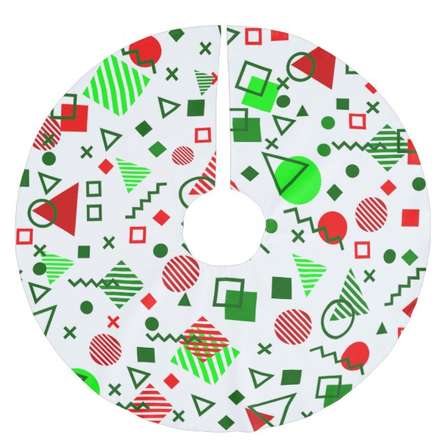 1990-talets vita jultomte julgransmatta borstad polyester (Framsidan)